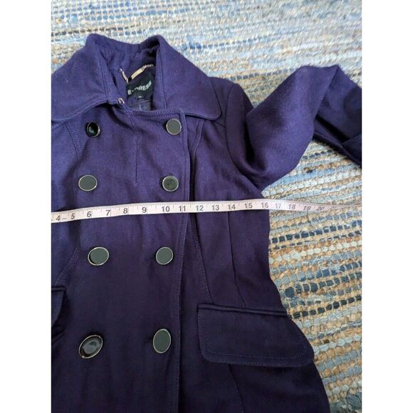 Express Wool Blend Purple Peacoat Jacket S Short Royalcore Whimsical Castlecore - Picture 7 of 10